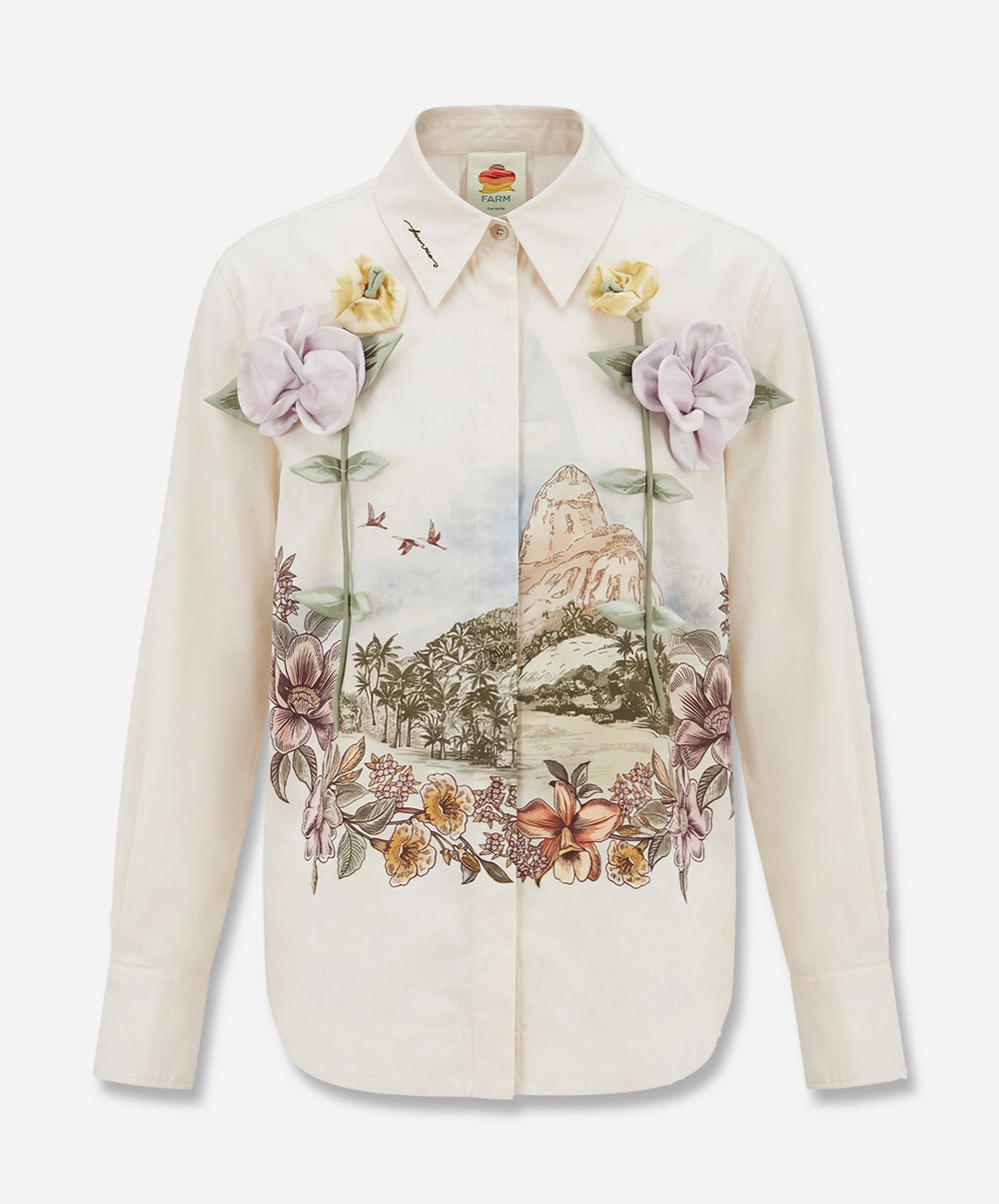Toile De Rio Off-White Long Sleeve Shirt