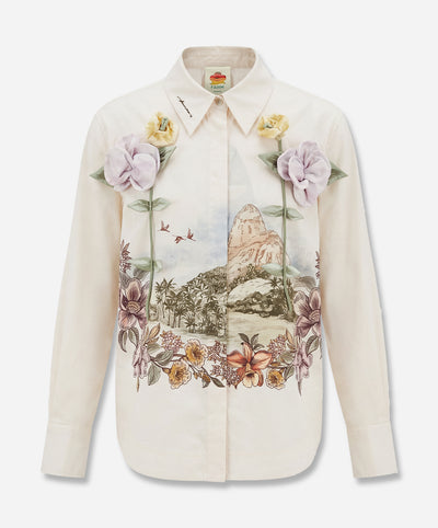 Toile De Rio Off-White Long Sleeve Shirt