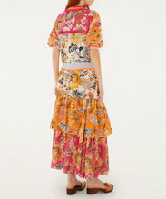 Load image into Gallery viewer, Multicolor Ligia Floral Mix Layered Midi Skirt