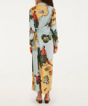 Load image into Gallery viewer, Multicolor Beaches Path Collared Buttoned Maxi Dress
