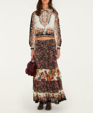Load image into Gallery viewer, Tiny Garden Black Mix Maxi Skirt
