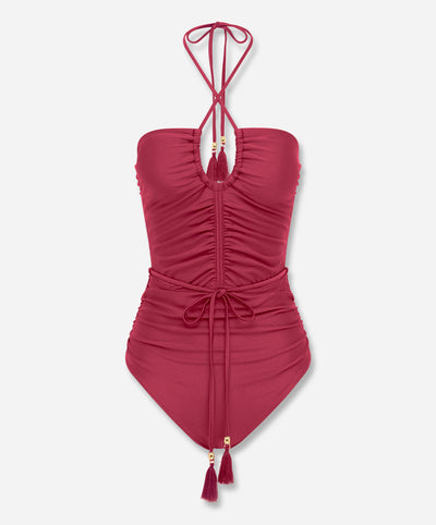 GELSO Belted Keyhole One Piece