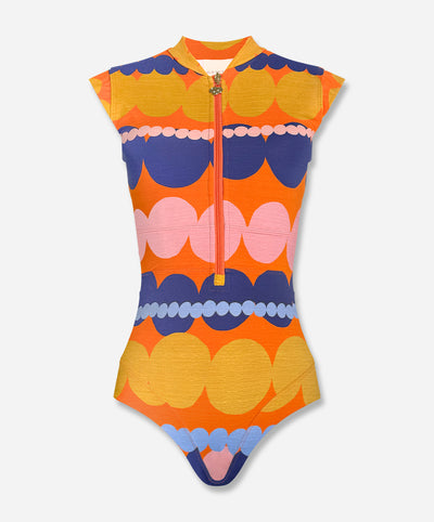 TROVAMI Panelled Cap Sleeve One Piece