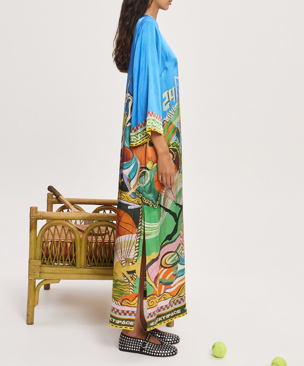 Lucky Pace Silk Midi Dress