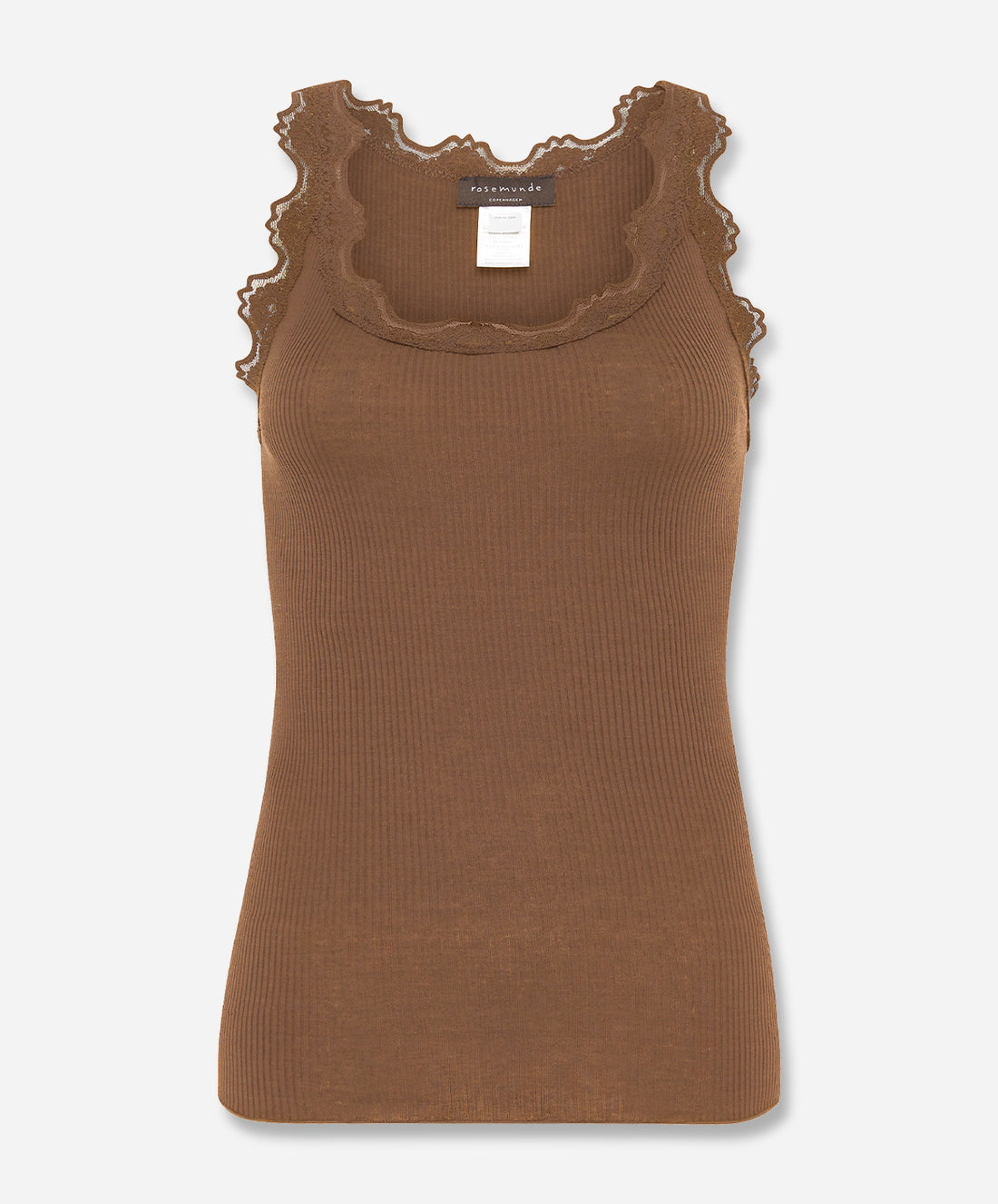 Babette Silk Sleeveless U-Neck Lace Top