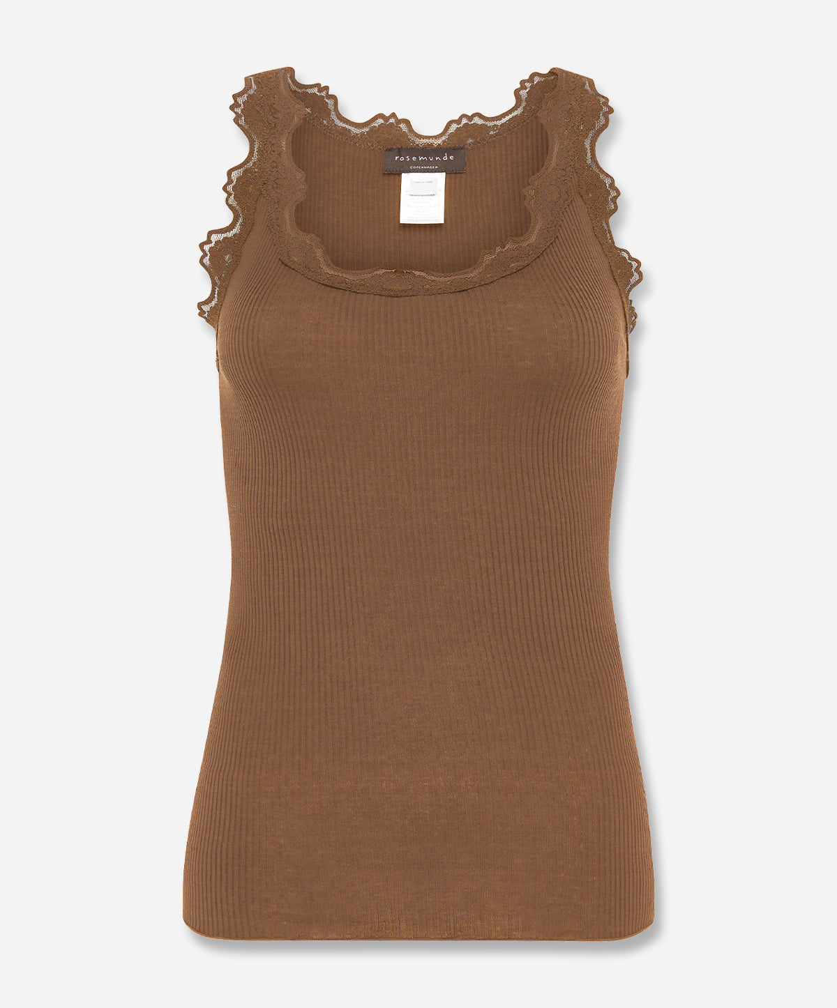 Babette Silk Sleeveless U-Neck Lace Top
