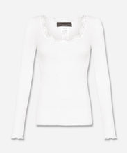 Load image into Gallery viewer, Babette Silk Long Sleeve U-Neck Lace T-Shirt