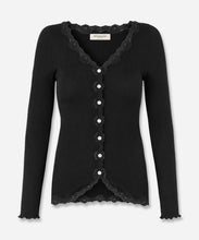 Load image into Gallery viewer, Babette Silk Long Sleeve V-Neck Lace Cardigan