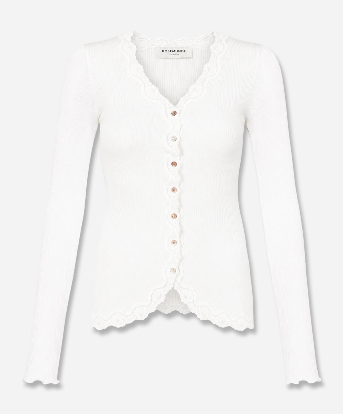 Babette Silk Long Sleeve V-Neck Lace Cardigan