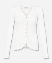 Load image into Gallery viewer, Babette Silk Long Sleeve V-Neck Lace Cardigan