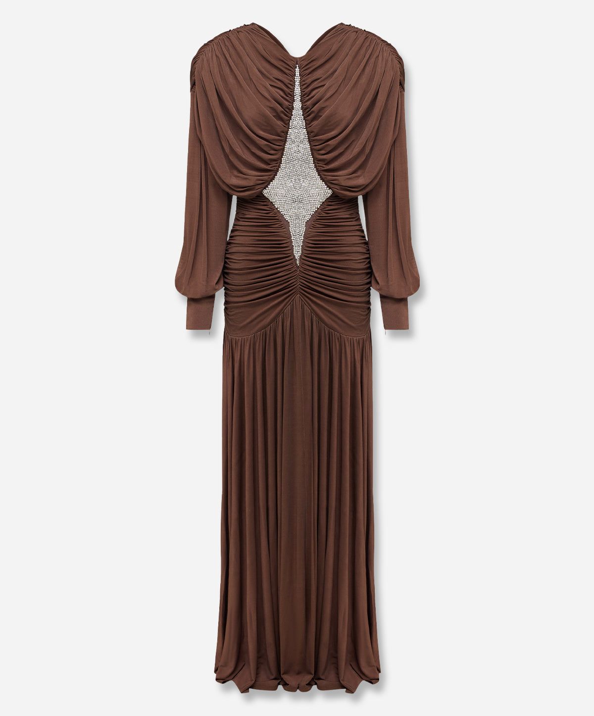 blue dress for baby girl One-Shoulder Brown Midi Dress with Beaded Belt main image 1