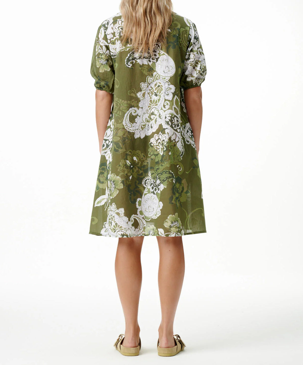 Khaki Swirl Middy Grace Dress