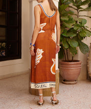 Load image into Gallery viewer, Soleil D&#39;Amour Silk Midi Dress
