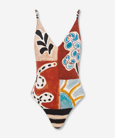 Michelle V Neck One Piece