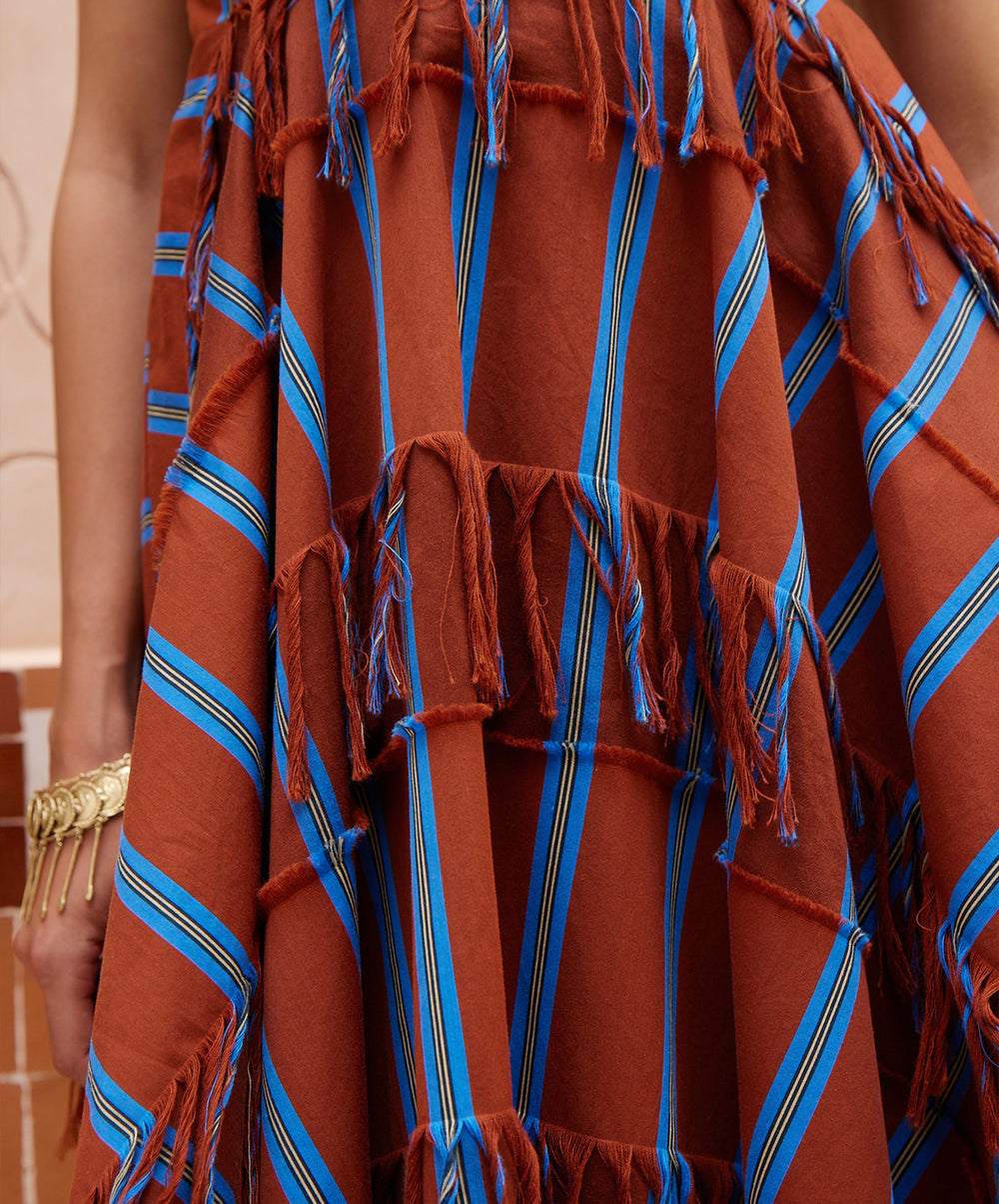 Noura Fringe Midi Dress