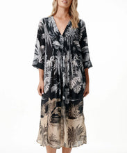 Load image into Gallery viewer, Midnight Palm Mia Dress