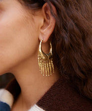 Load image into Gallery viewer, Le Jardin Spike Drop Hoop Earrings
