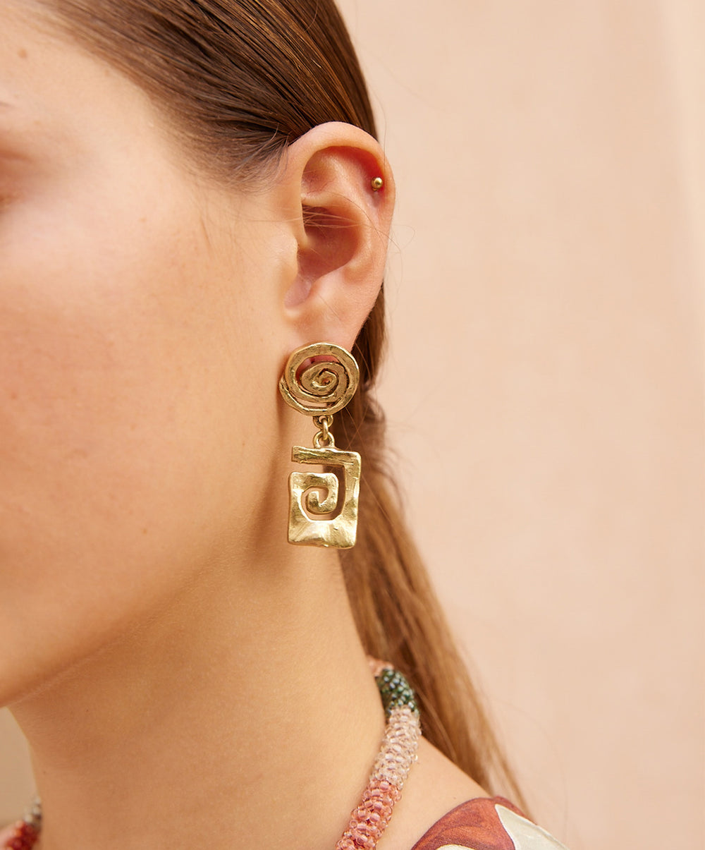 Le Jardin Spiral Earrings
