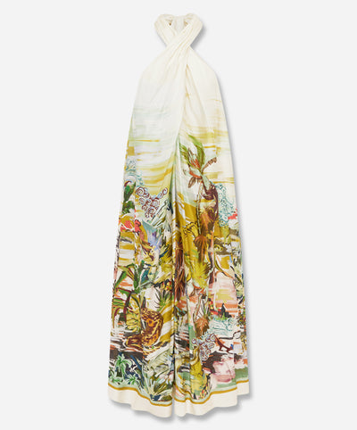 Jungle Boogie Silk Halter Dress