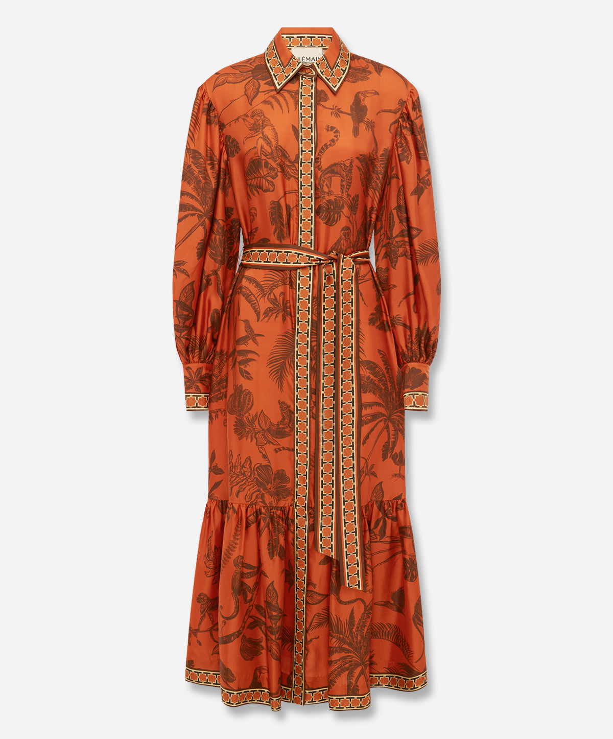 Monkey Dance Silk Shirtdress