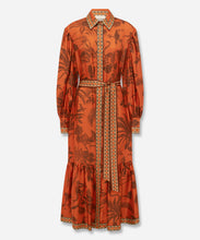 Load image into Gallery viewer, Monkey Dance Silk Shirtdress