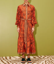 Load image into Gallery viewer, Monkey Dance Silk Shirtdress