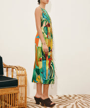 Load image into Gallery viewer, Mokshini Beaded Fringe Midi Dress