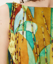 Load image into Gallery viewer, Mokshini Beaded Fringe Midi Dress