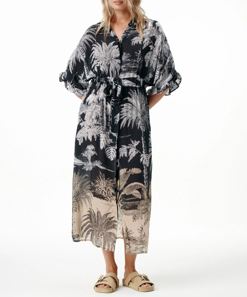 Midnight Palm Jasmine Dress