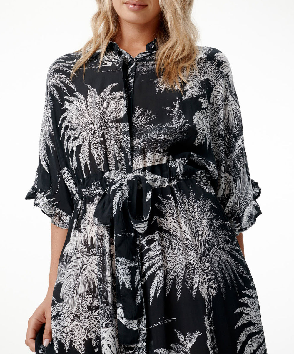 Midnight Palm Jasmine Dress