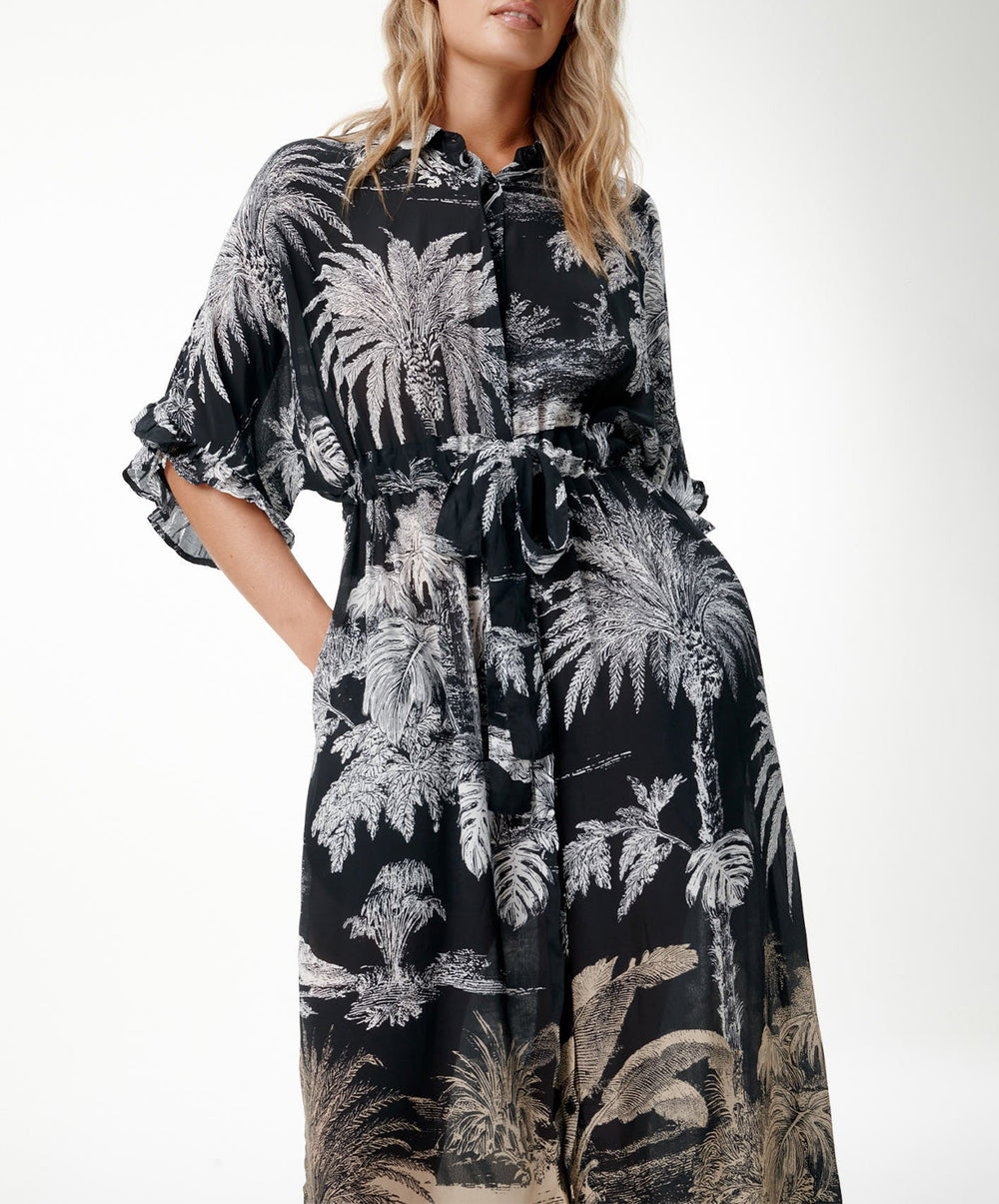 Midnight Palm Jasmine Dress