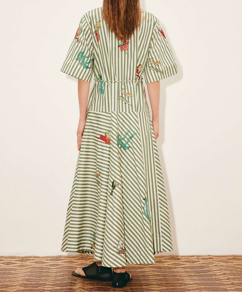 Bisou Embroidered Shirtdress