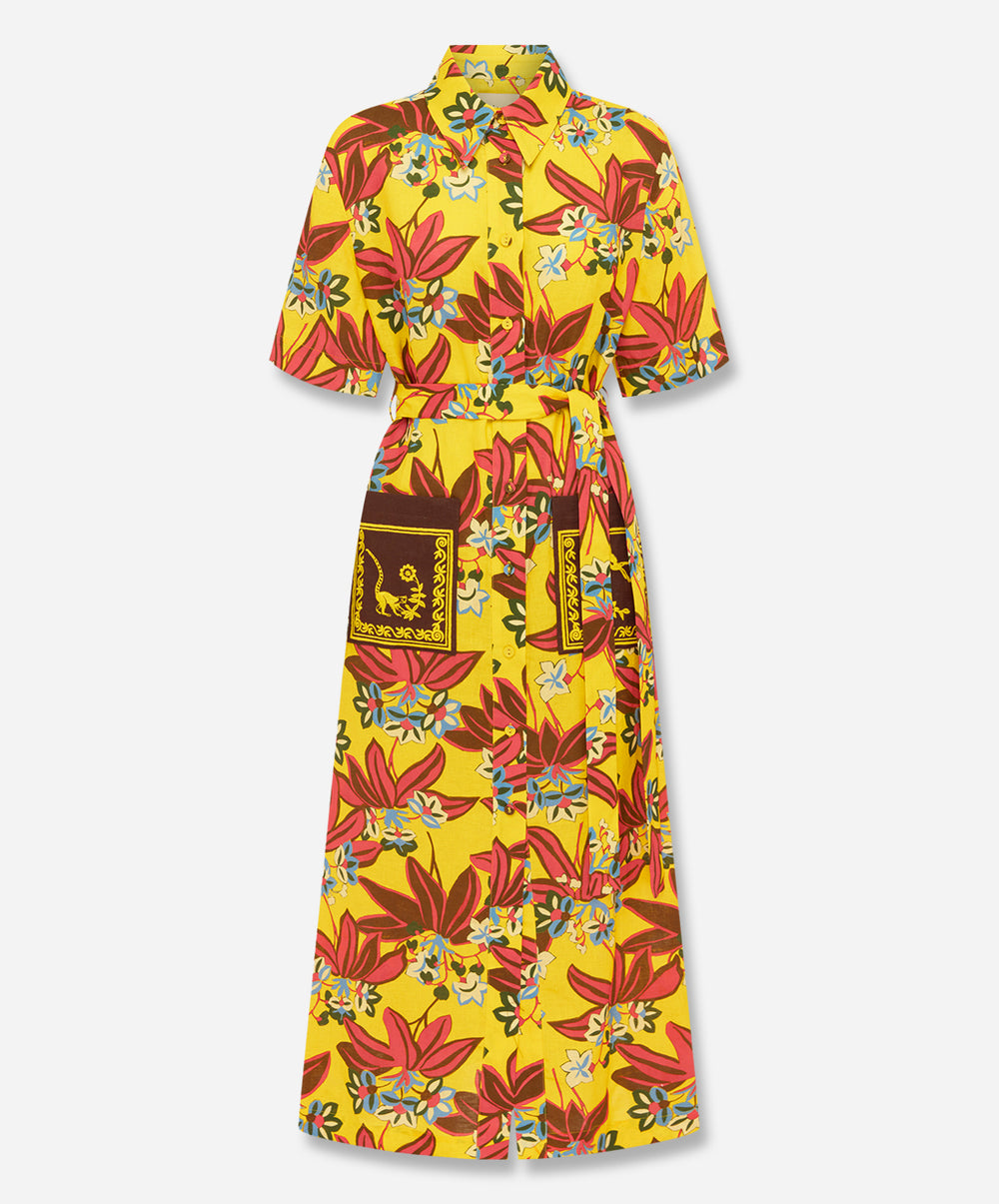 Leo Embroidered Shirtdress