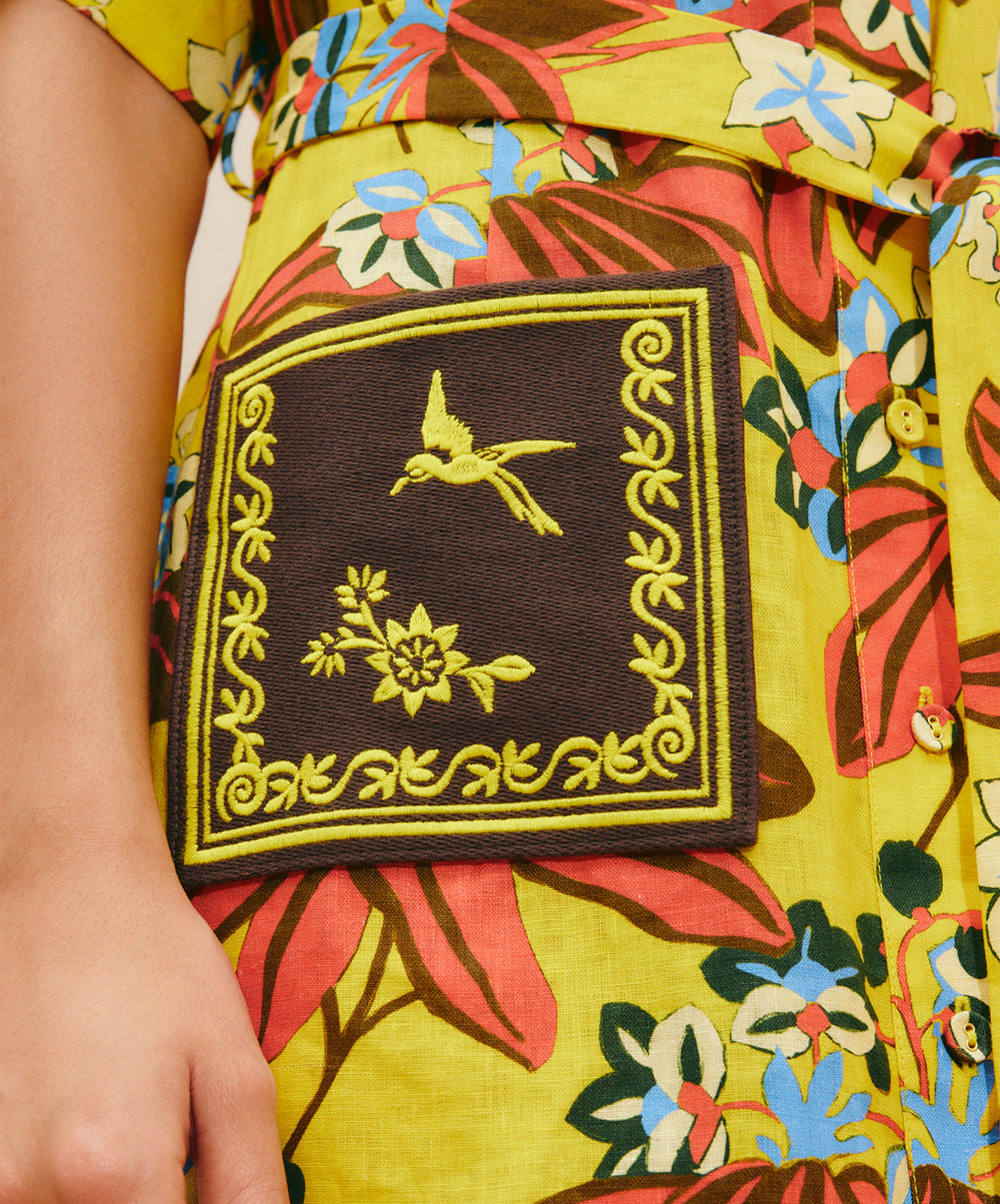 Leo Embroidered Shirtdress