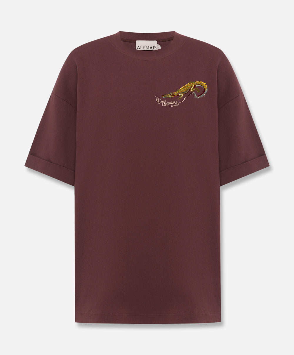 Camelia Embroidered Tee