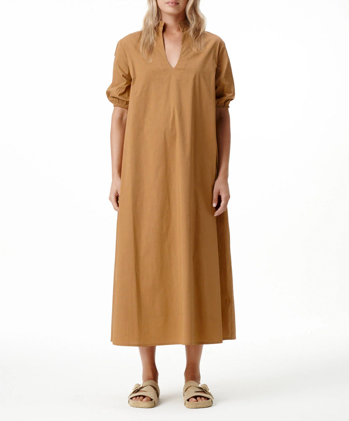 Plain Cotton Luxe Long Grace Dress