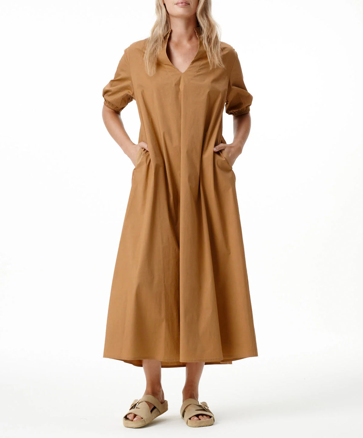 Plain Cotton Luxe Long Grace Dress