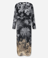 Load image into Gallery viewer, Midnight Palm Long Genie Dress