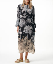 Load image into Gallery viewer, Midnight Palm Long Genie Dress