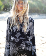 Load image into Gallery viewer, Midnight Palm Long Genie Dress
