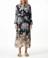 Load image into Gallery viewer, Midnight Palm Long Genie Dress