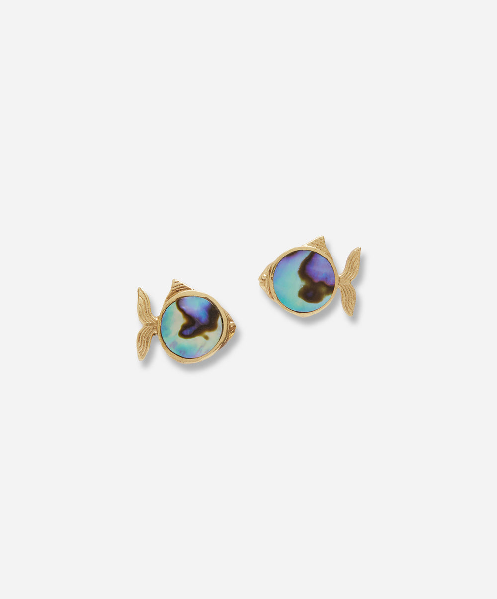 Calypso Paua Fish Studs