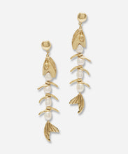 Load image into Gallery viewer, Calypso Pearl Fish Drop Earrings