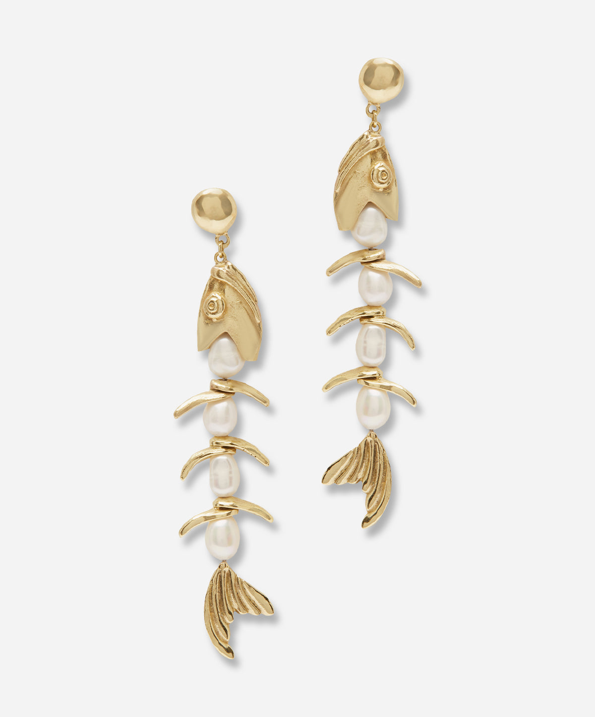 Calypso Pearl Fish Drop Earrings