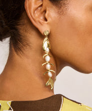 Load image into Gallery viewer, Calypso Pearl Fish Drop Earrings