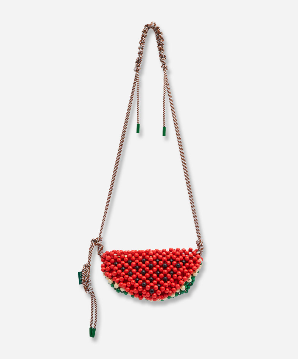 Wood Bead Watermelon Mini Bag