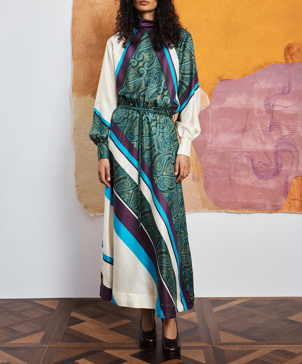 Joni Silk Midi Dress