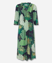 Load image into Gallery viewer, Monstera Night Long Poppy Dress