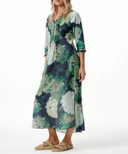 Load image into Gallery viewer, Monstera Night Long Poppy Dress