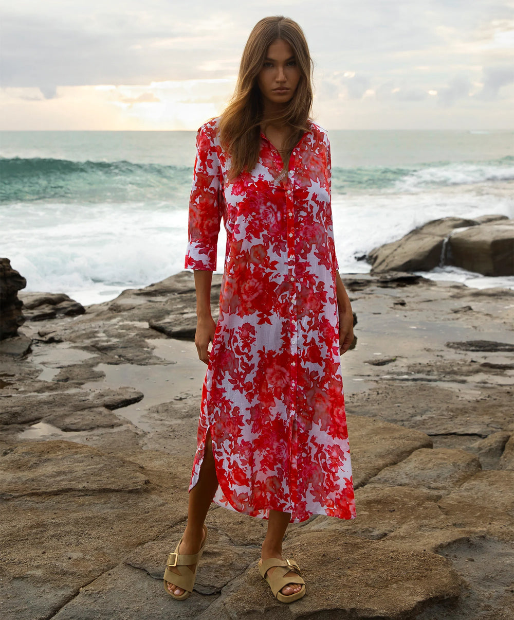 Rose Blanc Long Daisy Dress